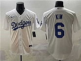 Men's Los Angeles Dodgers #6 Hyeseong Kim White Cool Base Stitched Jersey,baseball caps,new era cap wholesale,wholesale hats